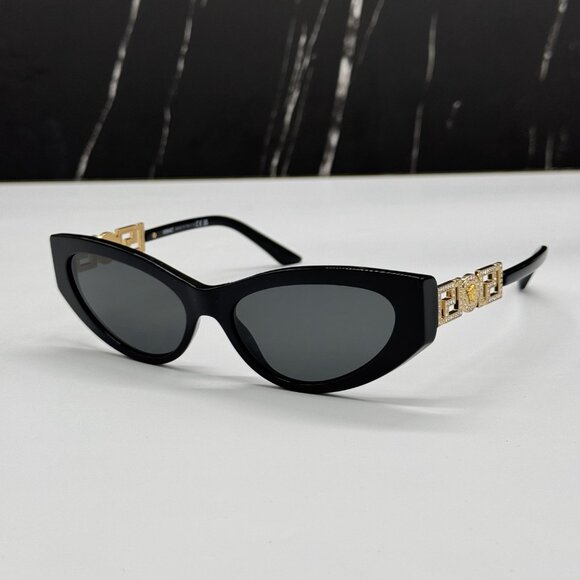 NEW MOD 4470B GB1/87 VERSACE WOMEN CAT EYE SUNGLASSES BLACK VE4470B GB1/87 main image 11